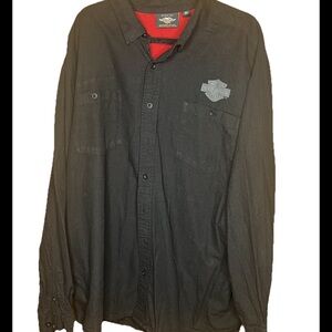Harley-Davidson Black Button-Up Shirt